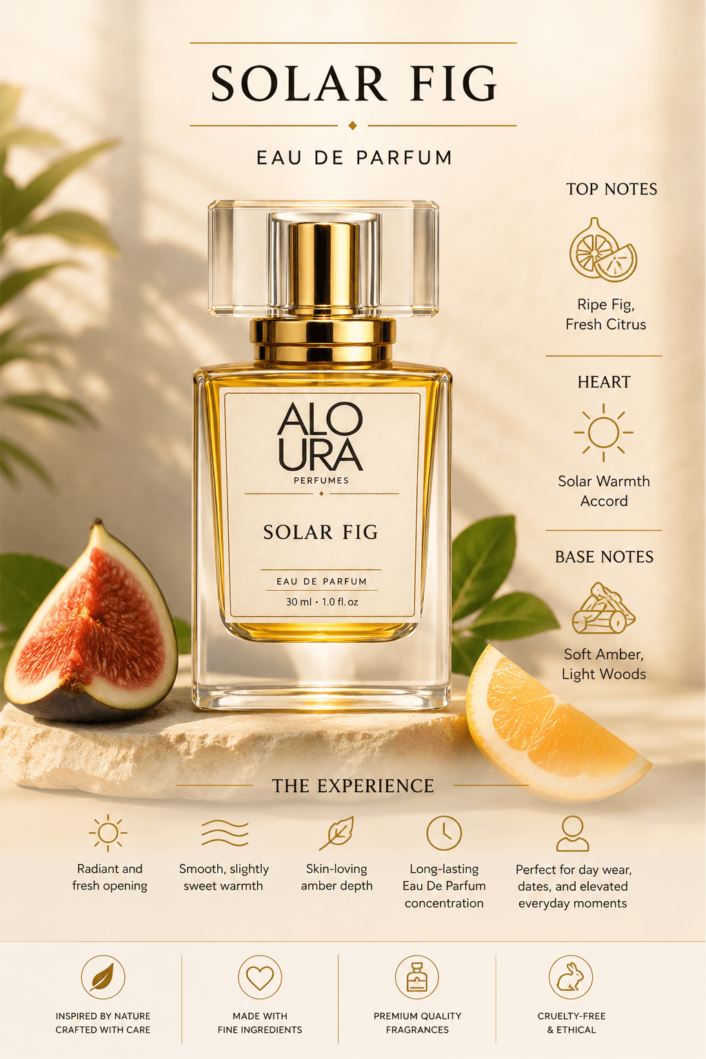 ALOURA Solar Fig – Sunlit Freshness in a Bottle 30ml - ALOURA